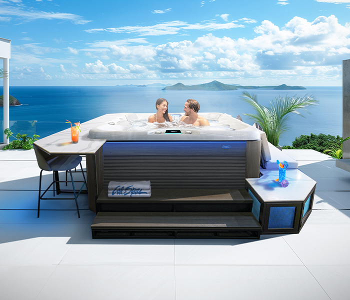 Calspas hot tub being used in a family setting - Corpus Christi
